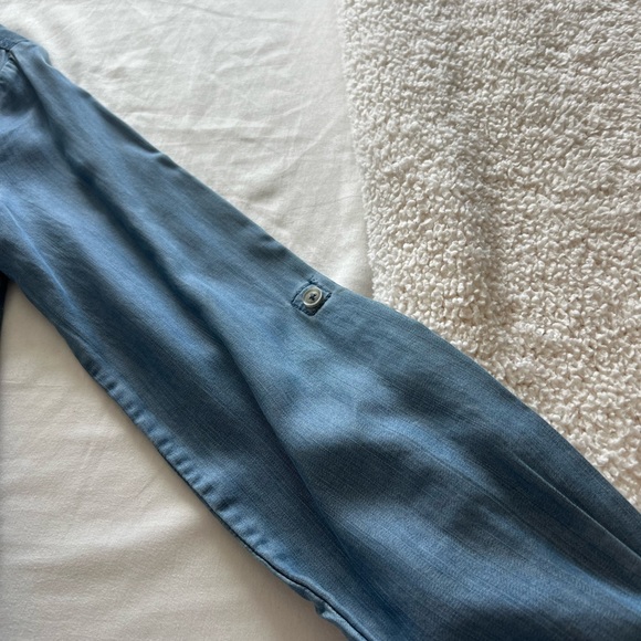 Chambray Button Down Shirt Dress - Picture 2 of 3